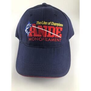 ANDE MONOFILAMENT "Line of Champions" snapback fishing hat cap adjustable